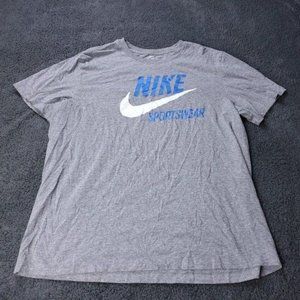 Nike Sportswear T Shirt Mens Size XL Gray Short Sleeve